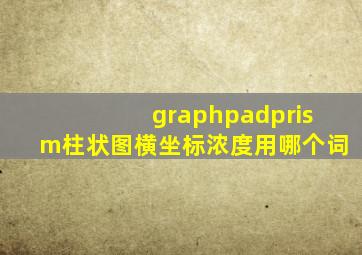 graphpadprism柱状图横坐标浓度用哪个词