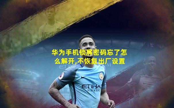 华为手机锁屏密码忘了怎么解开,不恢复出厂设置