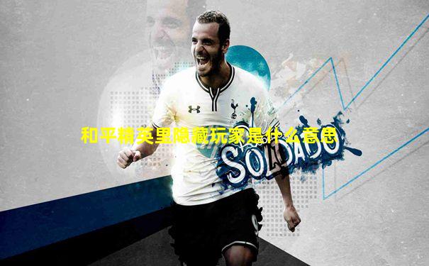 和平精英里隐藏玩家是什么意思