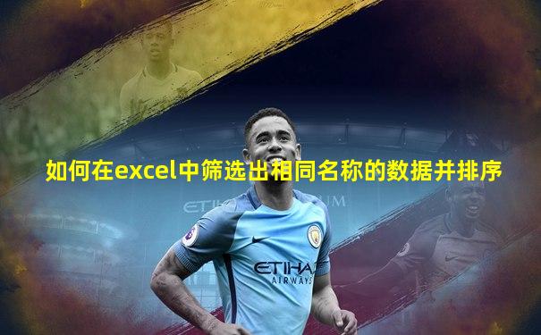 如何在excel中筛选出相同名称的数据并排序