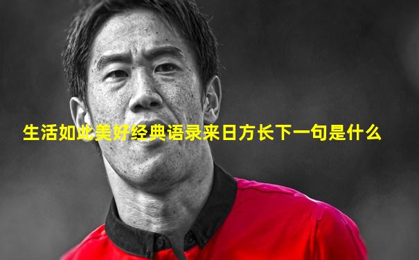 生活如此美好经典语录来日方长下一句是什么