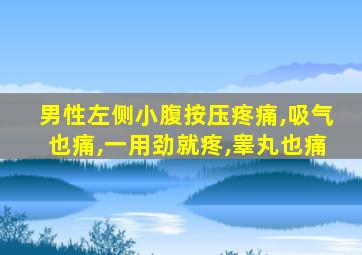 男性左侧小腹按压疼痛,吸气也痛,一用劲就疼,睾丸也痛