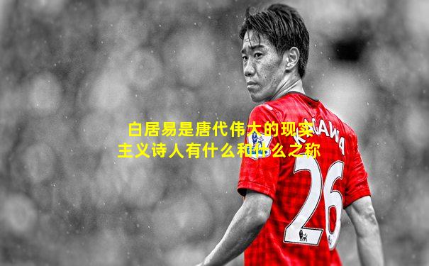 白居易是唐代伟大的现实主义诗人有什么和什么之称